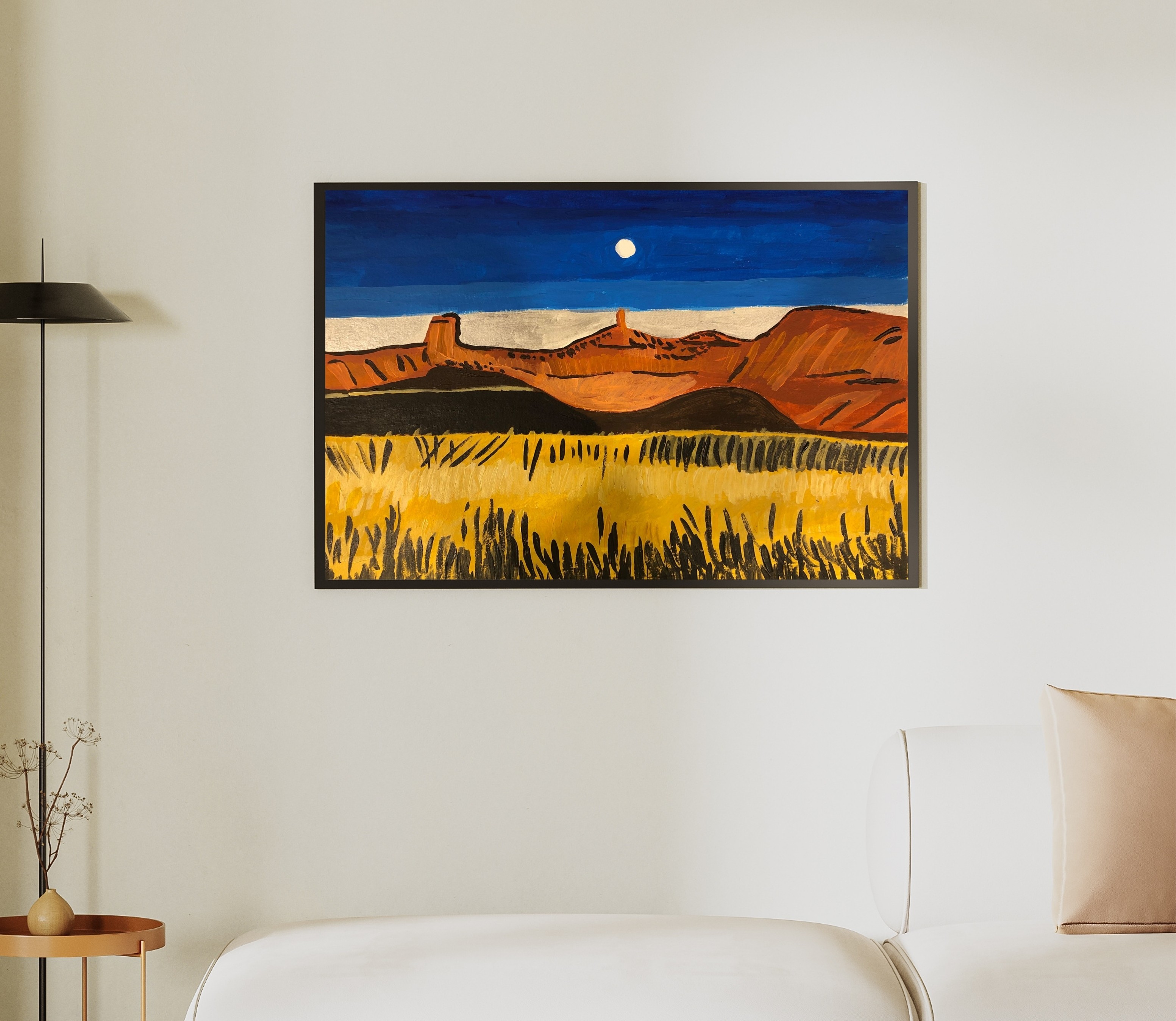 Bluebrown Moon Landscape - Alice A