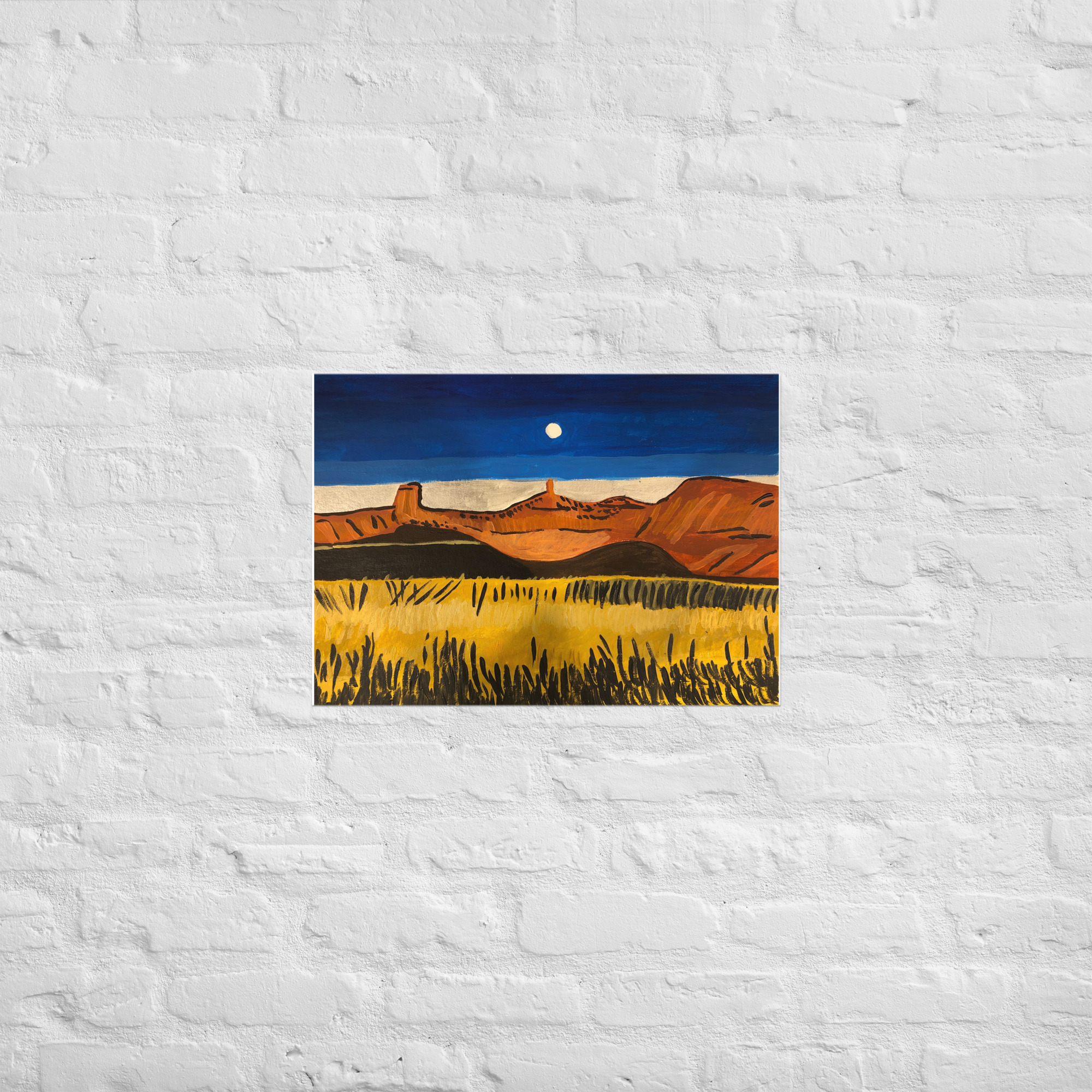 Bluebrown Moon Landscape - Alice A - Image 2